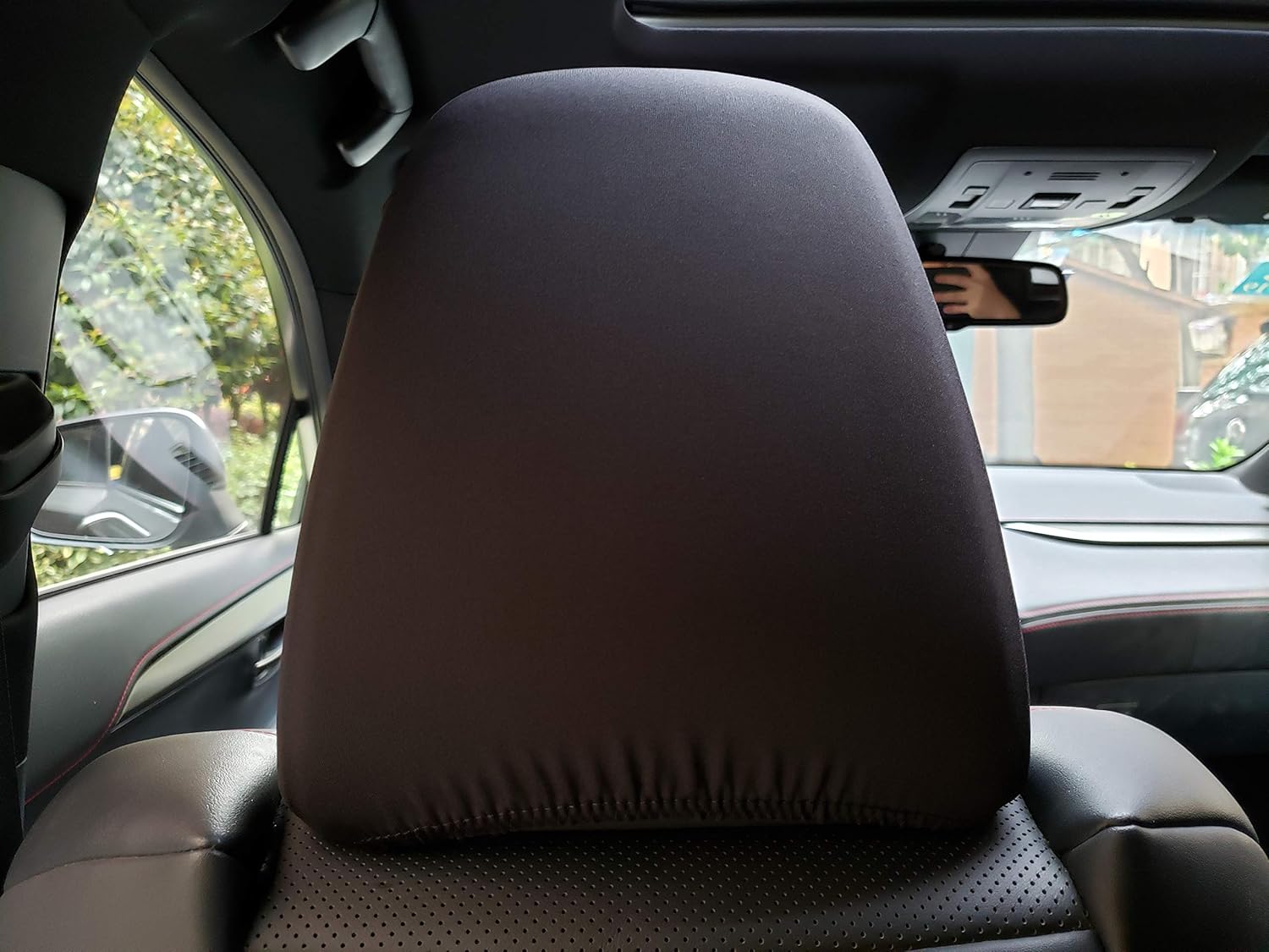 ITAILORMAKER 2X Black Universal Headrest Covers for Cars TrucksUltra