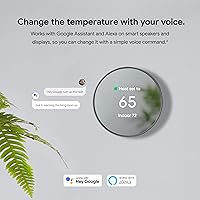 Vista 11 de Termostato Google Nest - Termostato inteligente para el hogar - Termostato programable con Wifi - Nieve