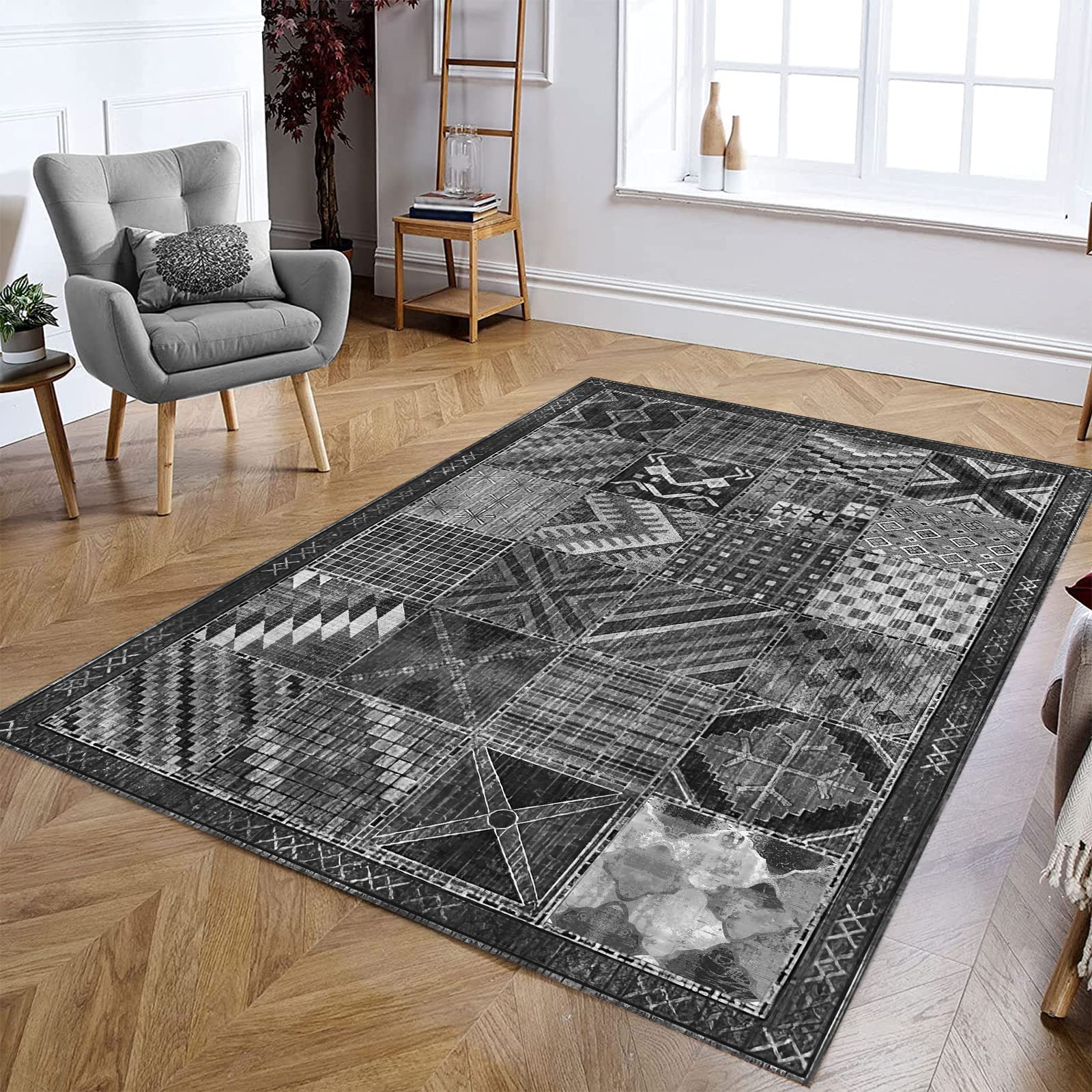 Tapis vintage 120 x 180 cm pour créer un coin lecture cosy dans la chambre