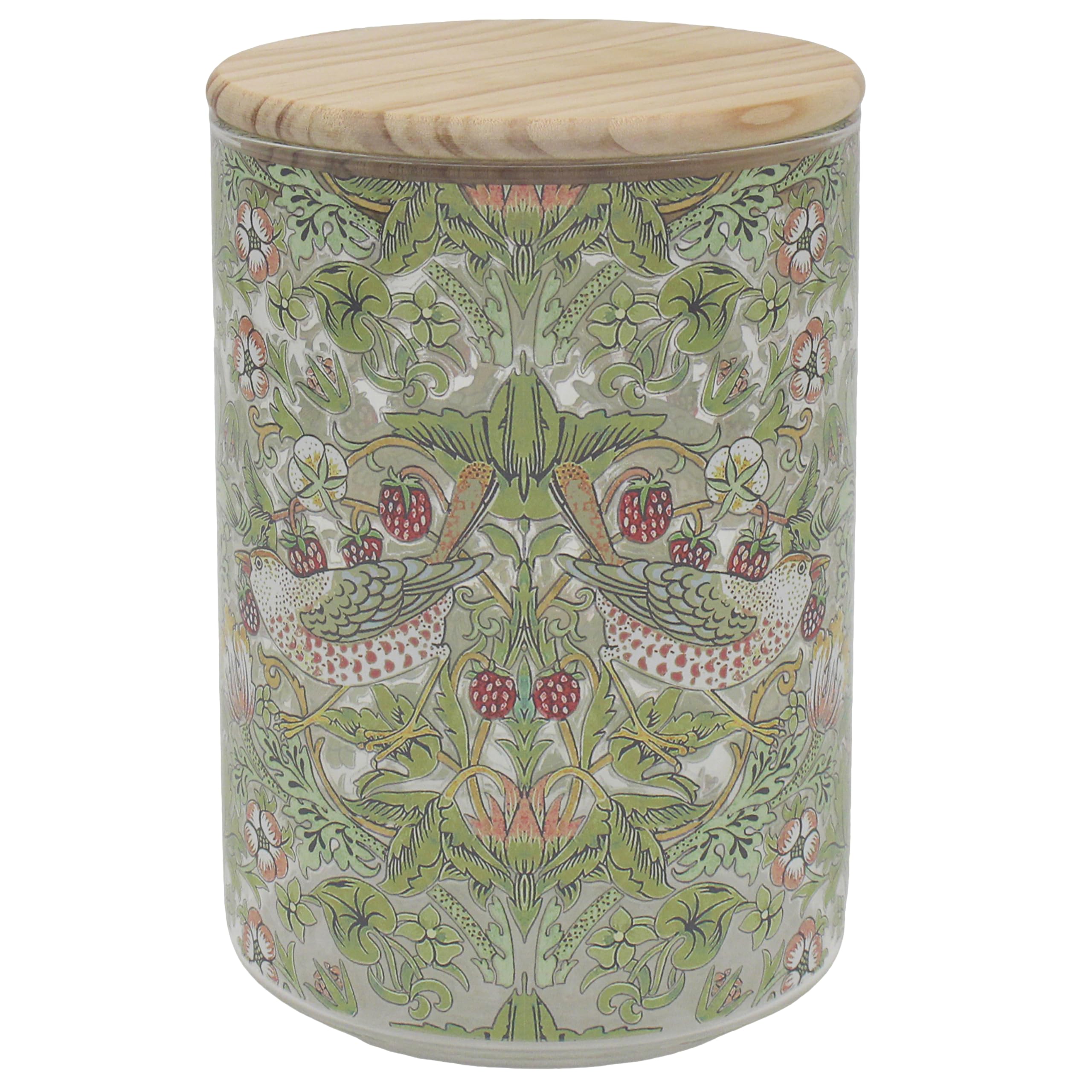 The Leonardo Collection Strawberry Thief Glass Food Storage Canister Med