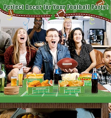 Miniatura 7 de Paquete de 100 bandejas de papel para fiestas de fútbol, papel desechable para servir alimentos, barcos de comida para fiestas de fútbol, bandejas