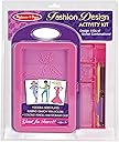 Melissa & Doug Fashion Design Art Activity Kit - 9 Double-Sided Rubbing Plates, 4 Pencils, Crayon - Fashion Plates, Travel Toys for Kids Ages 5+
