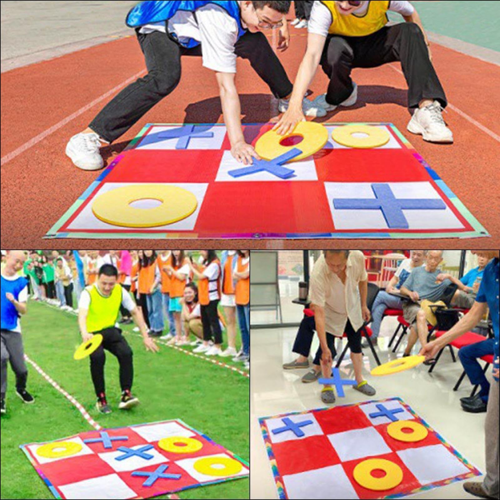 Gioco Di Lancio In Giardino - Tris All'aperto Da 4 Piedi, Attività Di Viaggio Pieghevole | Giocattolo Da Prato Portatile Impermeabile Per Adulti, Bambini, Campeggio, Riunioni Sociali, Esercizio