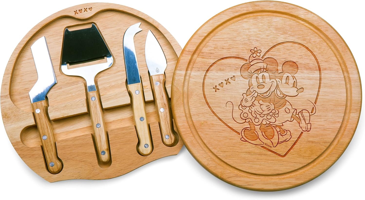 PICNIC TIME Circo Cheese Knife Charcuterie Board Set, Brown, Disney Mickey Mouse & Minnie Mouse – Parawood PICNIC TIME Circo Cheese Knife Charcuterie Board Set, Brown, Disney Mickey Mouse & Minnie Mouse – Parawood