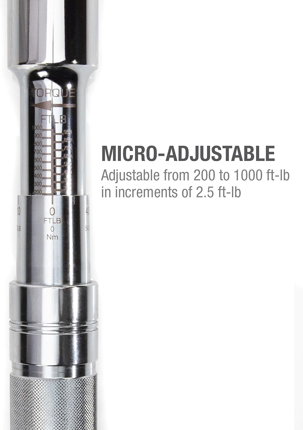 【入荷極小！新作】Steelman 60294 1インチ ドライブ 高耐久 200-1000フィート ポンド 調節可能 トルクレンチ