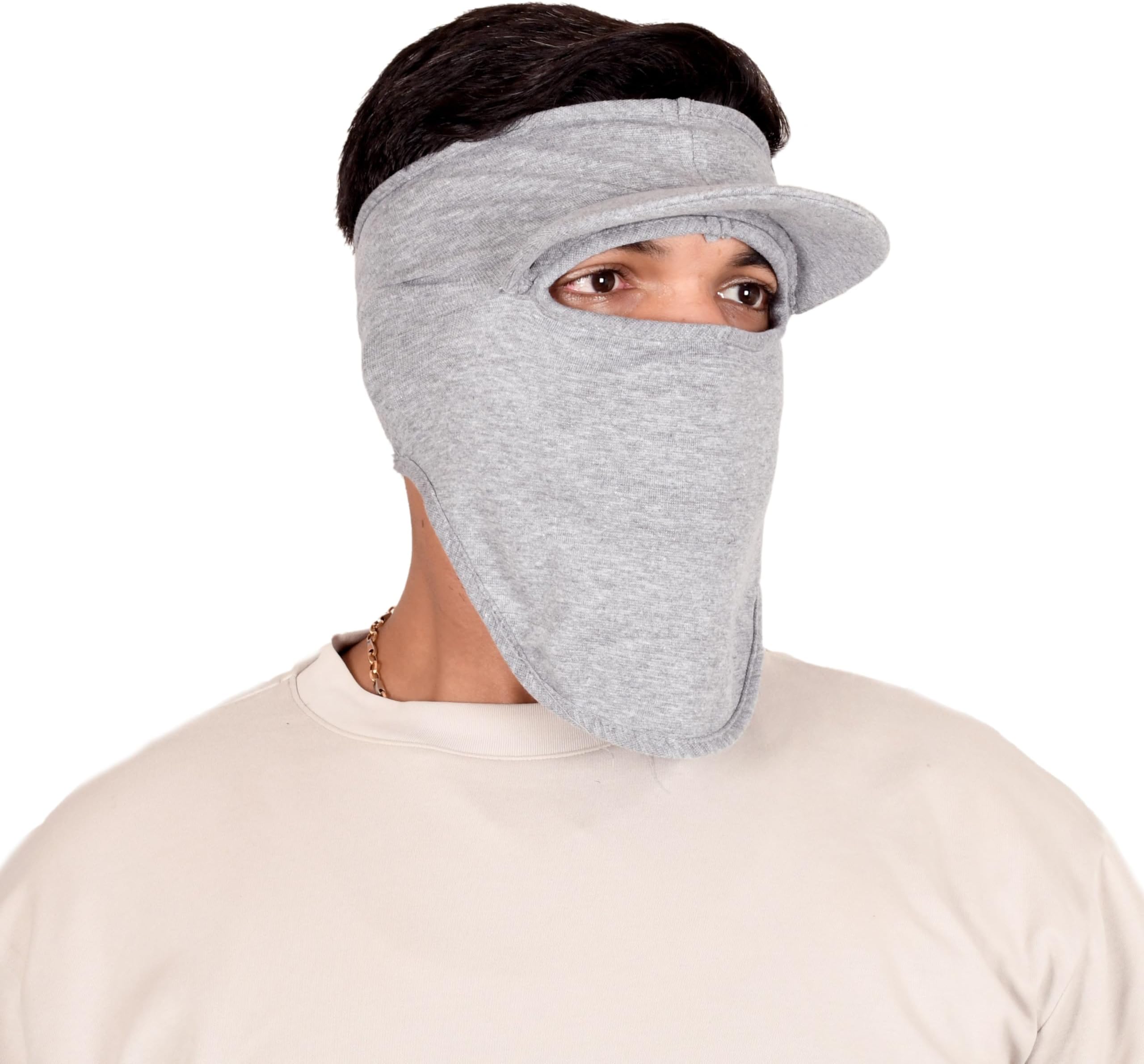 R2 Cotton Visor Face Mask | Unisex Balaclava | Full Face Ninja Mask | Unisex Bike Riding & Cycling, Anti Pollution Dust & Sun Protection Full Face Cover Reusable Visor Mask