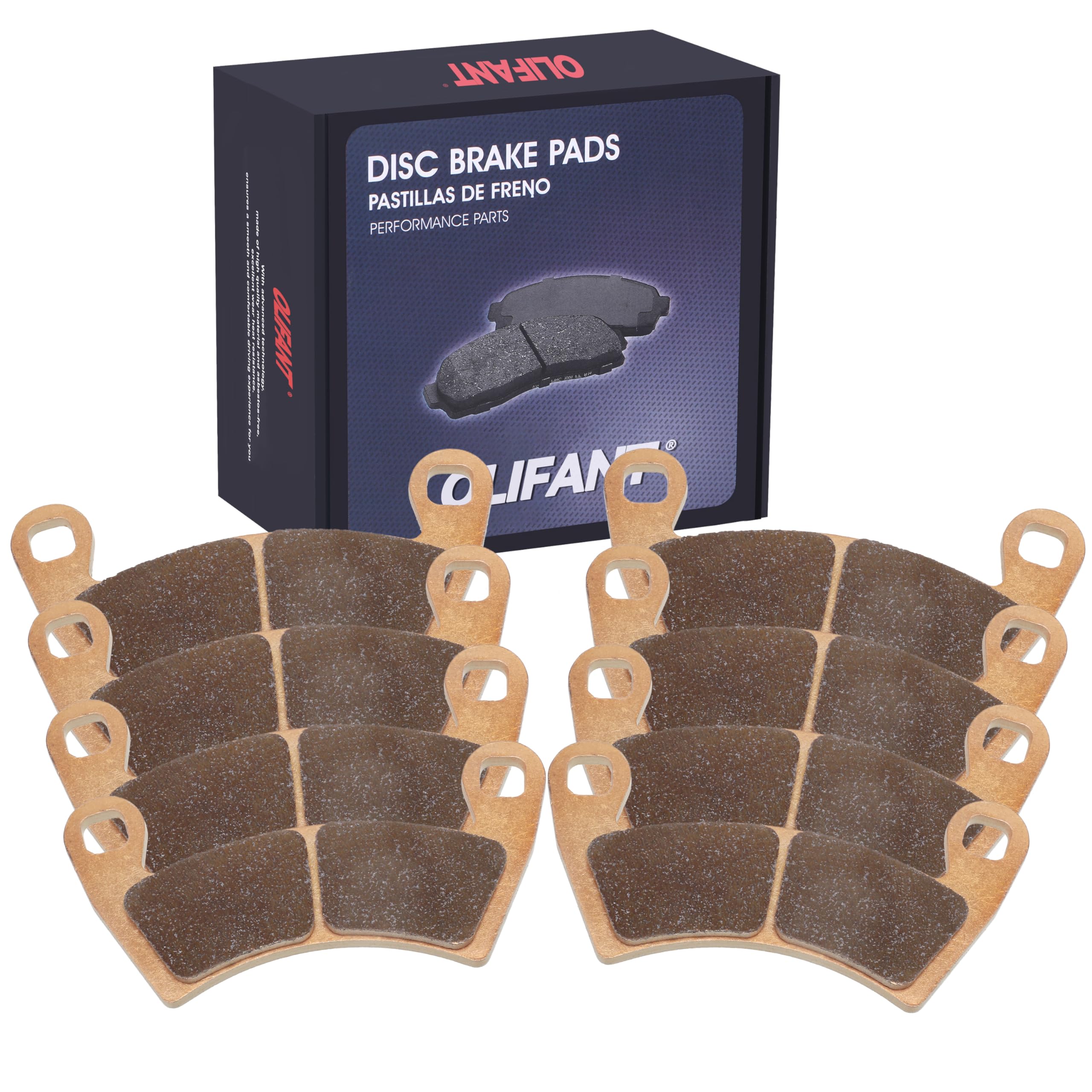 Foreverun Motor Sintered Brake Pad Set For 2012-2014 Polaris RZR-4 XP 900 - Front & Rear, 4 Pads