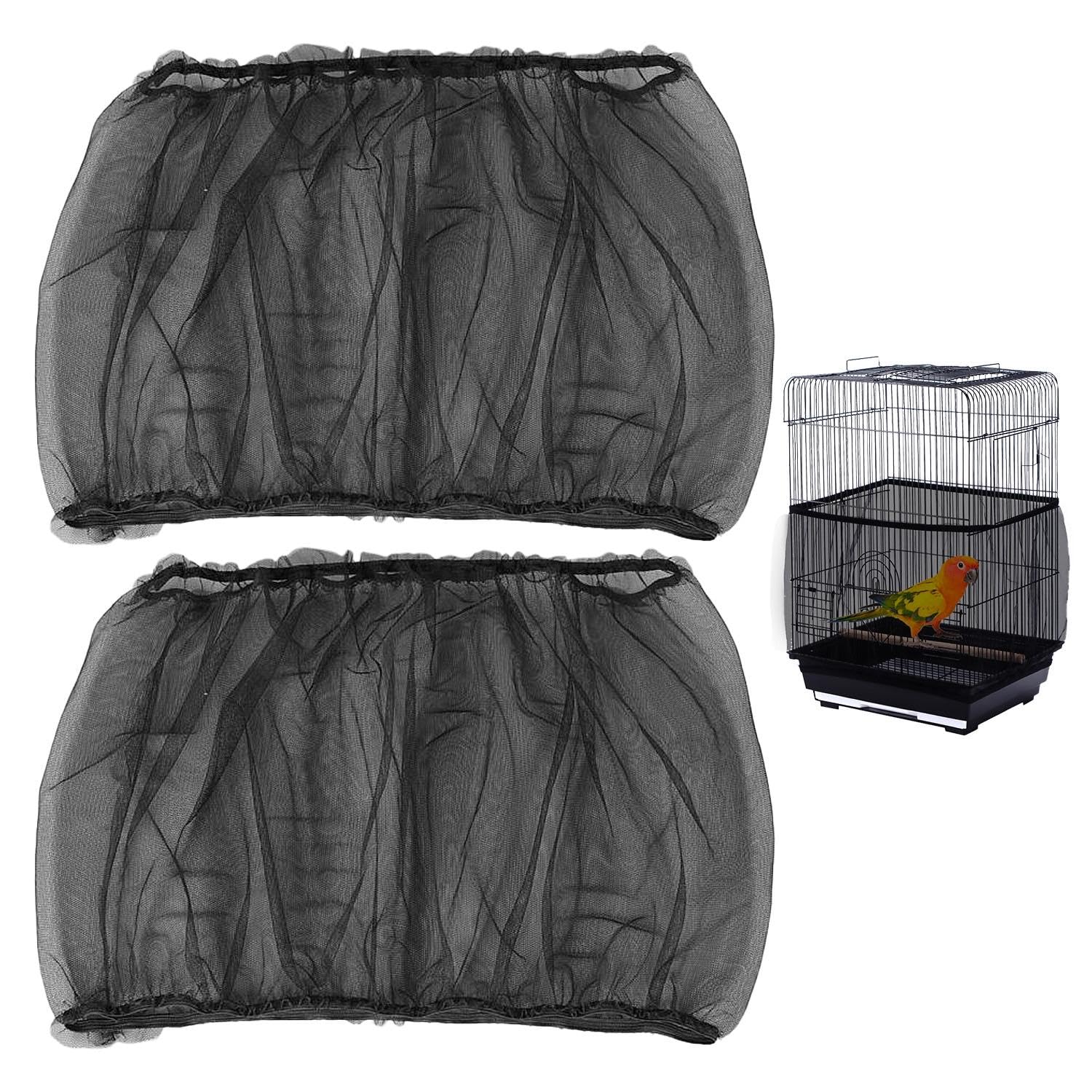 2 Pezzi di Busta per Uccelli, Accessori per Gabbia per Uccelli, Copertura in Maglia A Prova di Polvere di Uccelli, Busta Elastica degli Uccelli, Busta per Uccelli A Rete.