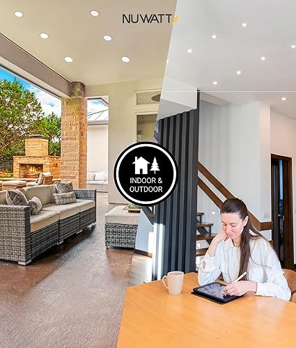 Miniatura 7 de NUWATT Paquete de 6, iluminación empotrable LED ultrafina de 6 pulgadas, CCT 2700K/3000K/3500K/4000K/5000K seleccionable, 1050LM, 15W, regulable,