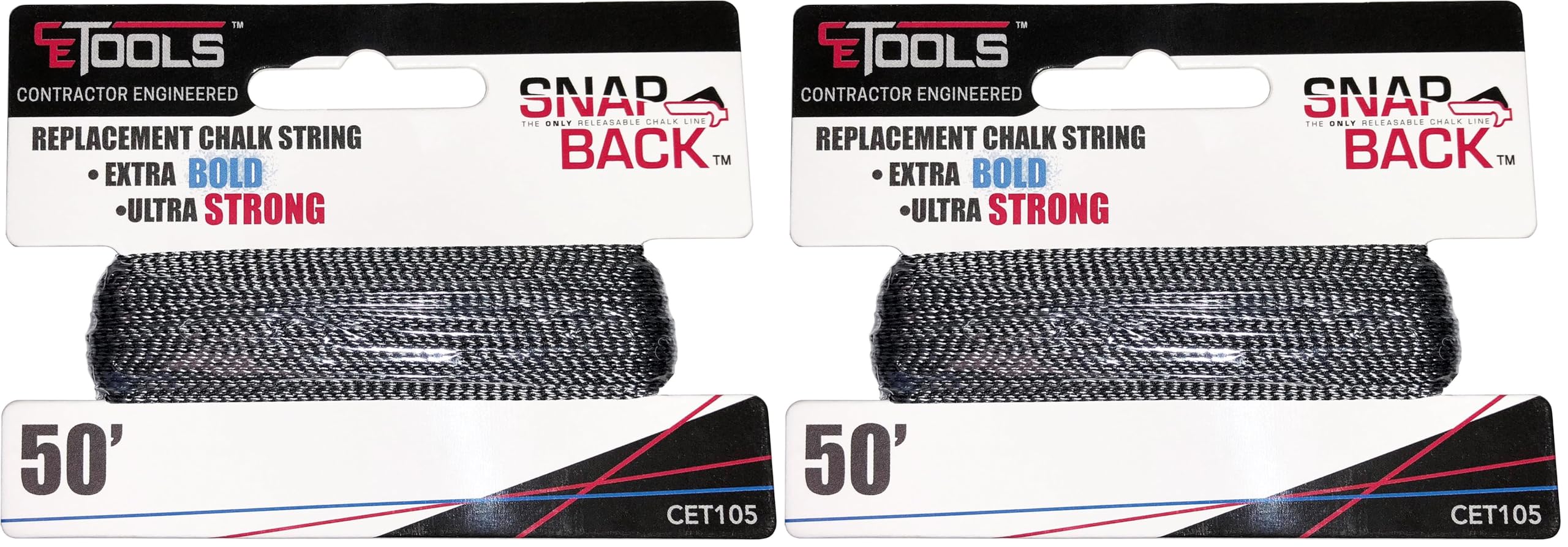 CE Tools Replacement Chalkline String - 50ft (Pack of 2) -1