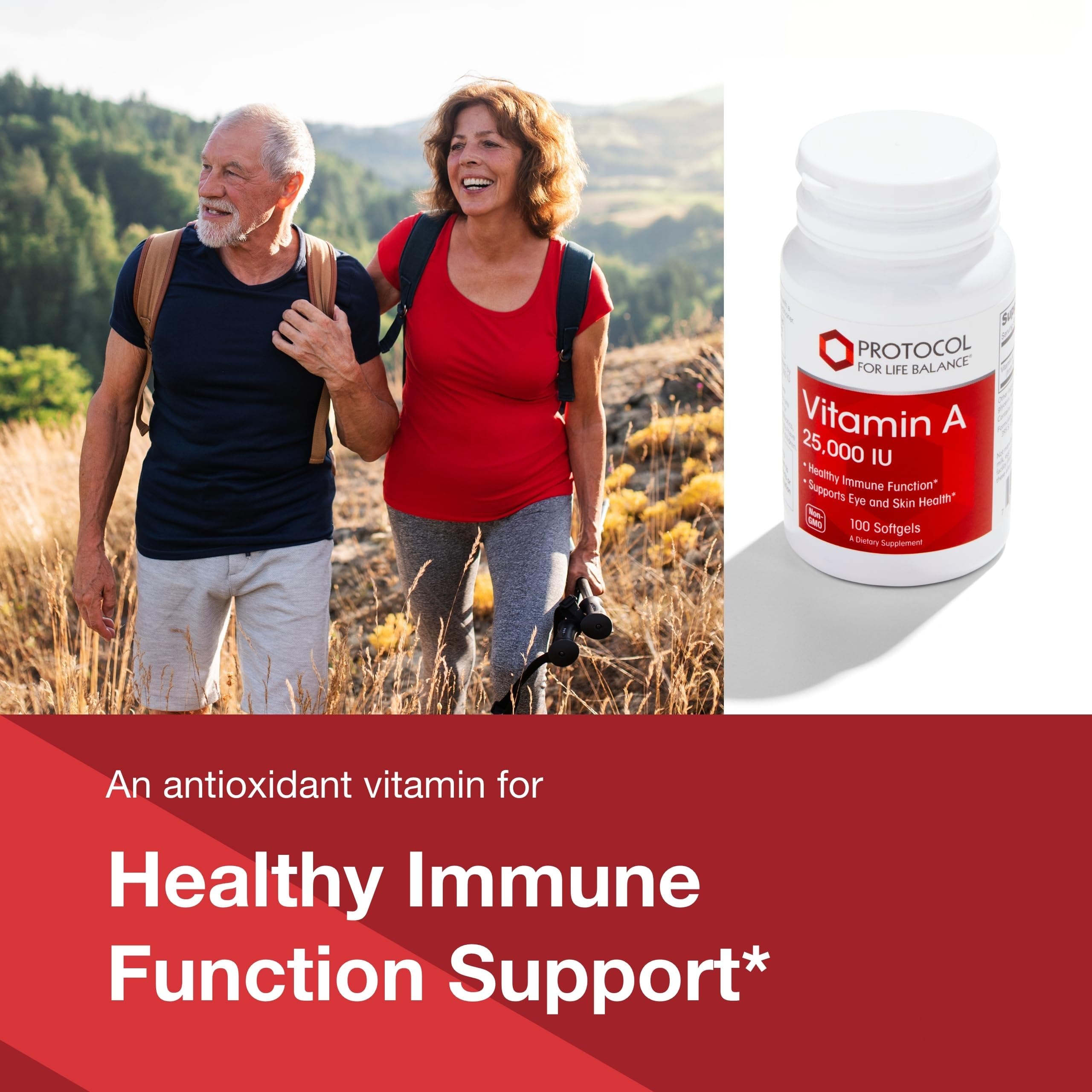 PROTOCOL FOR LIFE BALANCE Vitamin A 25,000 IU, Eye Health*, 100 Softgels — Amazon image 3