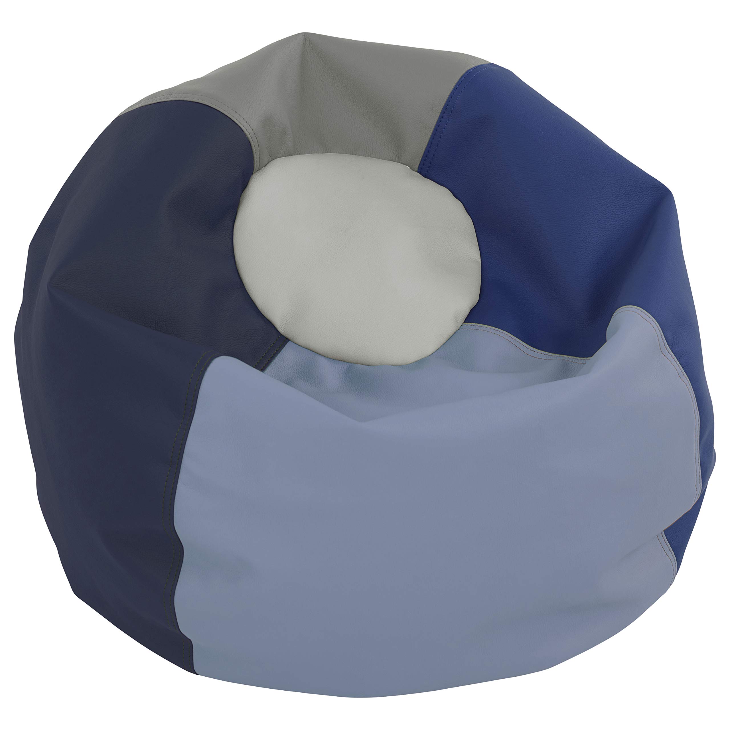 Factory Direct Partners 10477-NVPB SoftScape Classic 26" Junior Bean Bag Chair, Furniture for Kids - Navy/Powder Blue