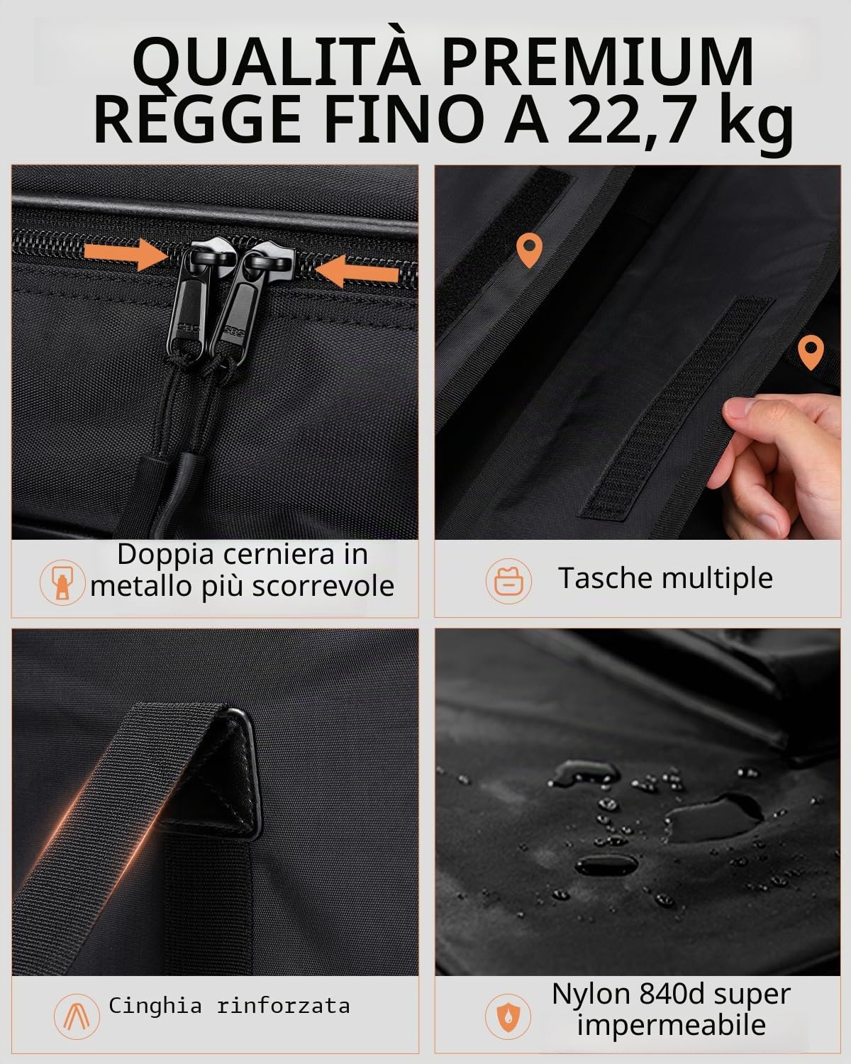 Nicpro Borsa portfolio per artisti, 86 x 106 cm, impermeabile, con lati morbidi, con cinghia, per riporre opere d'arte, schizzi, disegni, fotografie, Nero, 34 x 42 inches, Moderna