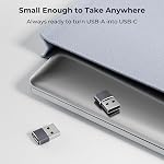 Basesailor USB to USB C Adapter for iPhone 17 Pro Max,17e 16 15 Charger | Type C Female to USBA Male Converter 2Pack for Apple Watch iWatch S11 10,AirPods Pro 4,iPad mini 7 Air,Samsung Galaxy S26 S25