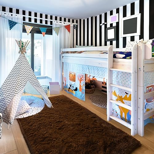 Miniatura 117 de Kelarea Alfombra de área para sala de estar, 3 x 5, antideslizante, color azul turquesa, esponjosa, suave, alfombra de felpa peluda para dormitorio