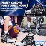 MAIZUN Basketball Chaussures Haut Haut Respirant Anti Slip Athletic Sneakers Outdoor Sport Running Shoes Coussining léger pour l'entraînement pour homme