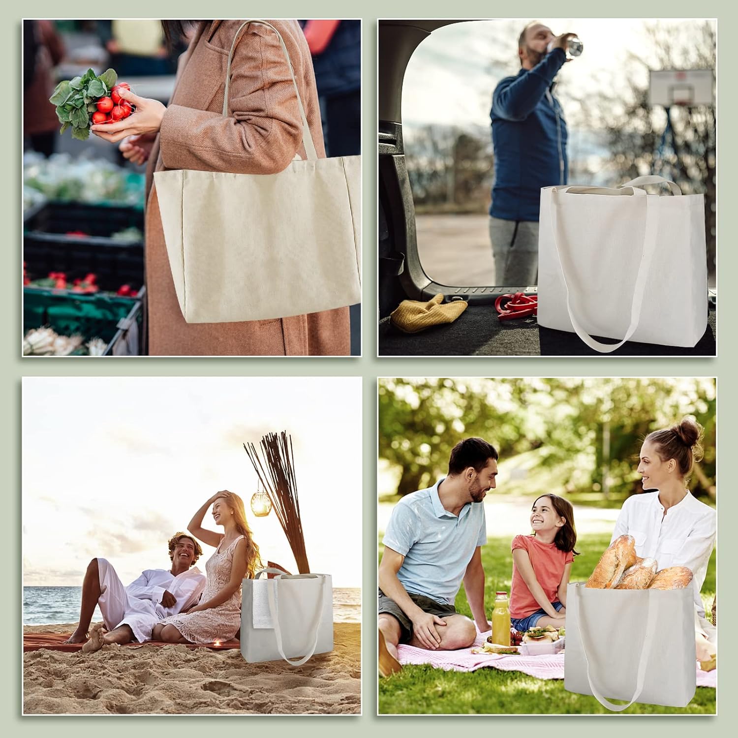 Canvas Tote Bags Set - Image 7
