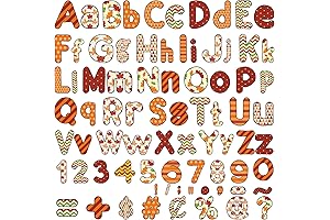 266 Pcs Letter&Number Cutouts Thanksgiving Bulletin Board Fall Classroom Décor