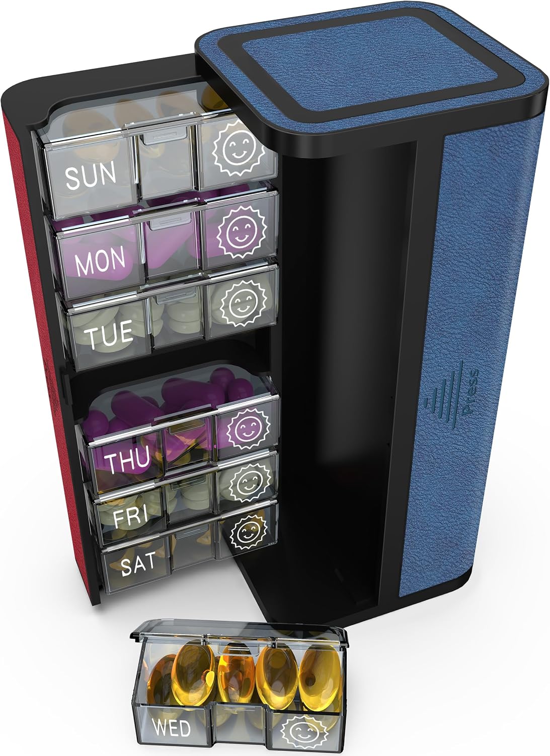 Pill Box, Weekly 2 Times a Day Medicine Pill Organizer