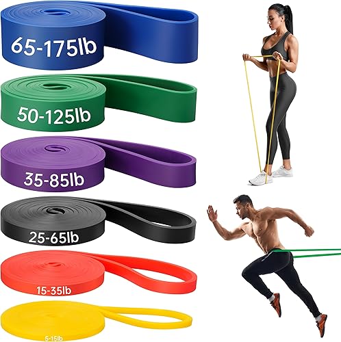 Miniatura 8 de Resistance Bands for Working Out, Workout Bands, Training Bands Set, Pull Up Exercise Bands for Home Workouts, Full Body Training, Physical Therapy.