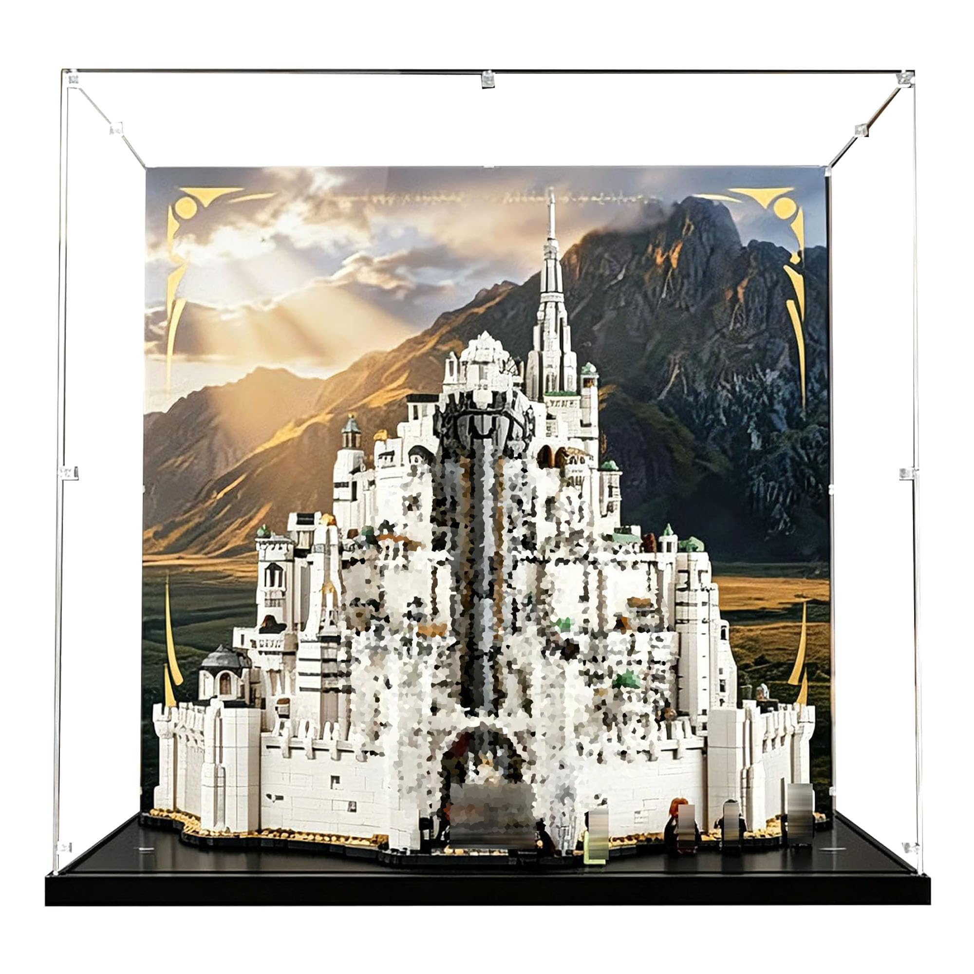 Acrylic Display Case for Le-go 11377 White Tower Castle Model (Background A)