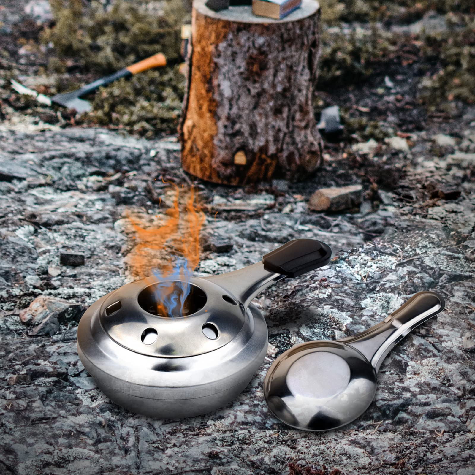 Gecheer 2 bruciatori per fonduta, bruciatori per pasta, portatili, antivento, bruciatori per alcool, fonduta, accessori per fonduta, set per fonduta, bollitore alcolico per Hot Pot, Dry Pot Cuisine,
