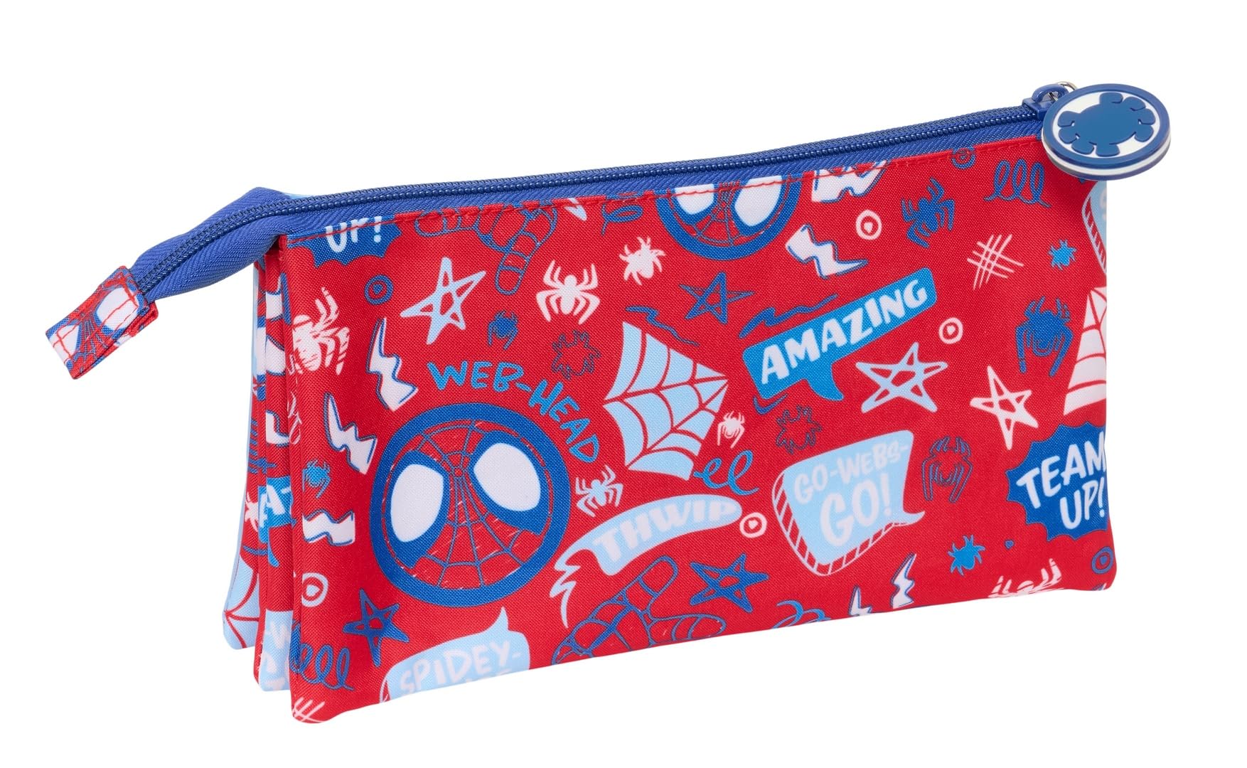 SPIDEY RESCUE, Triple Pencil Case, Children's Pencil Case, Ideal for School Age Children Comfortable and Versatile - Image 2