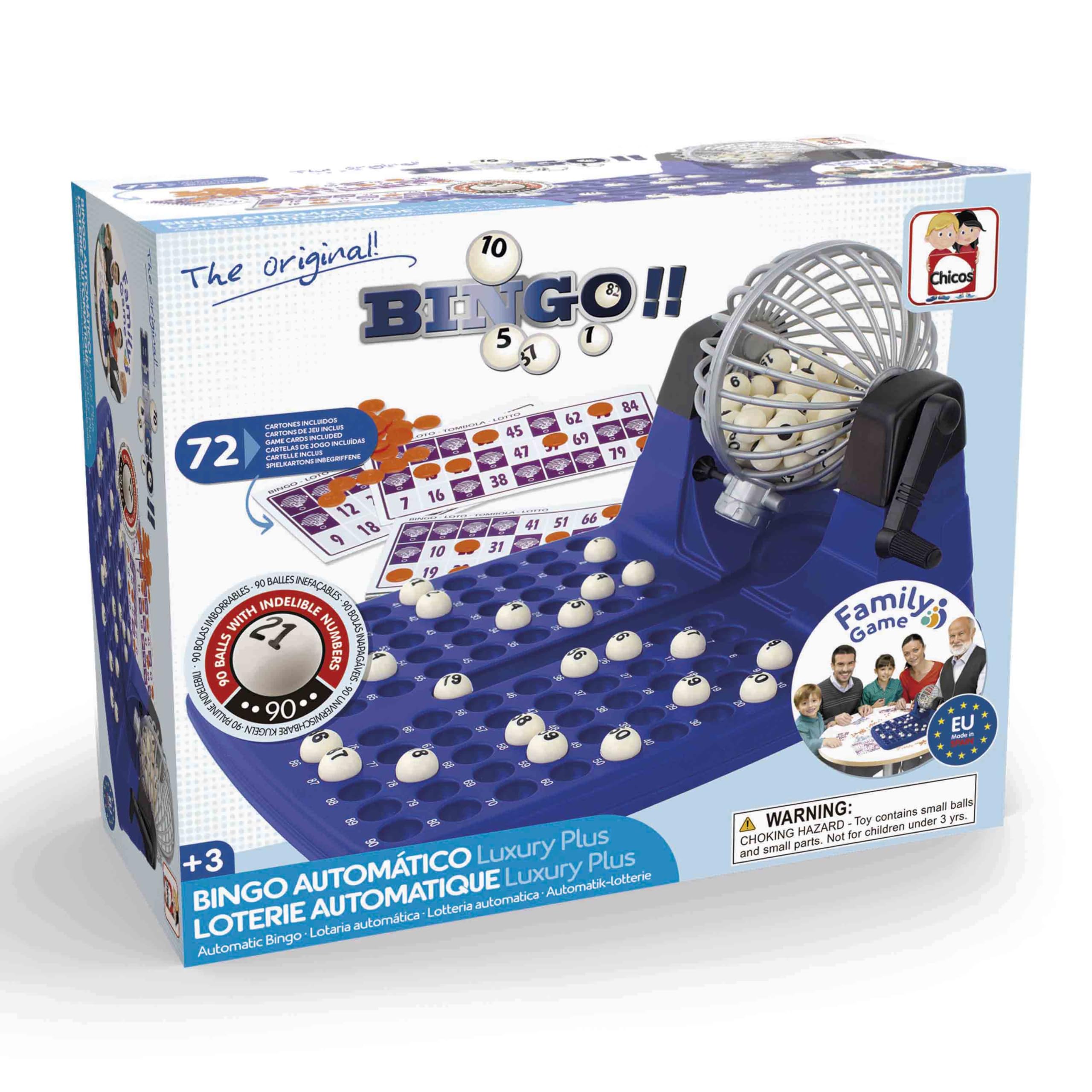 Chicos - Bingo Lotería automática con 72 cartones | Bingo Juego de