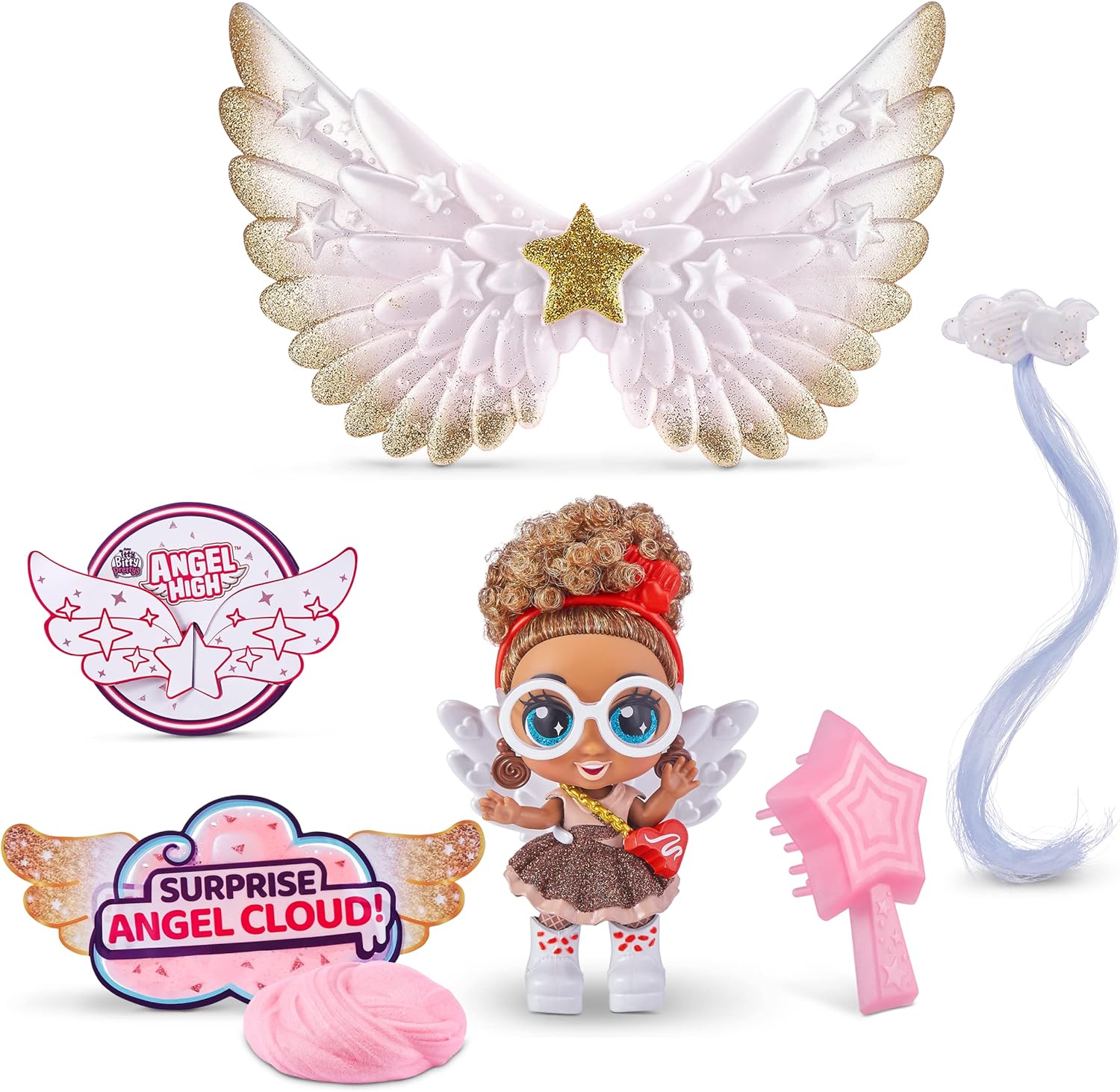 ITTY BITTY PRETTYS Angel High Coco Love Collectible Doll with 10 Surprise Accessories by ZURU, Multi