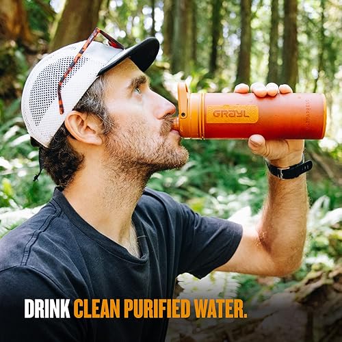 Miniatura 5 de GRAYL UltraPress - Purificador de agua y botella de filtro para senderismo, mochileros y viajes (Mojave Redrock)