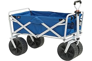 Mac Sports Heavy Duty Collapsible Folding, All Terrain Utility, Beach Wagon Cart