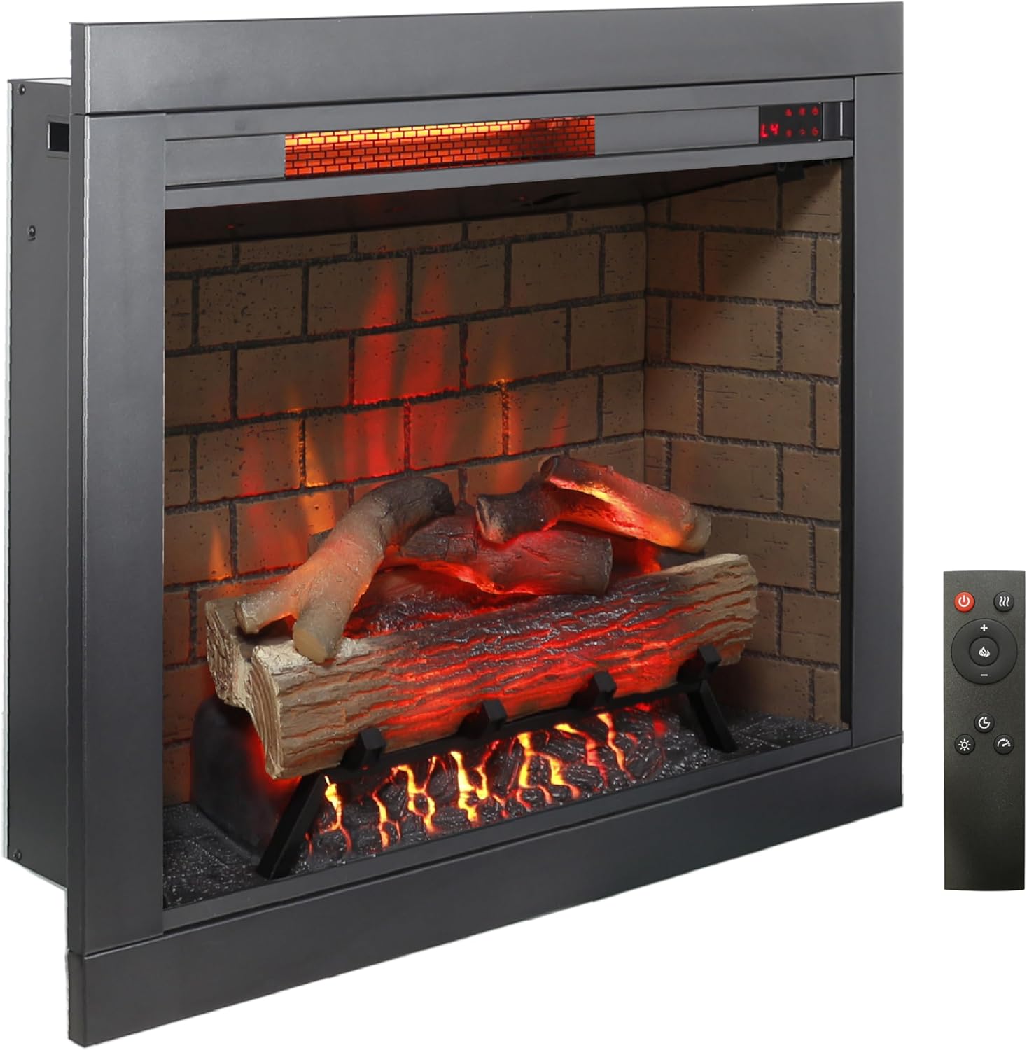 Zateety 28-inch Electric Fireplace Insert with remote control