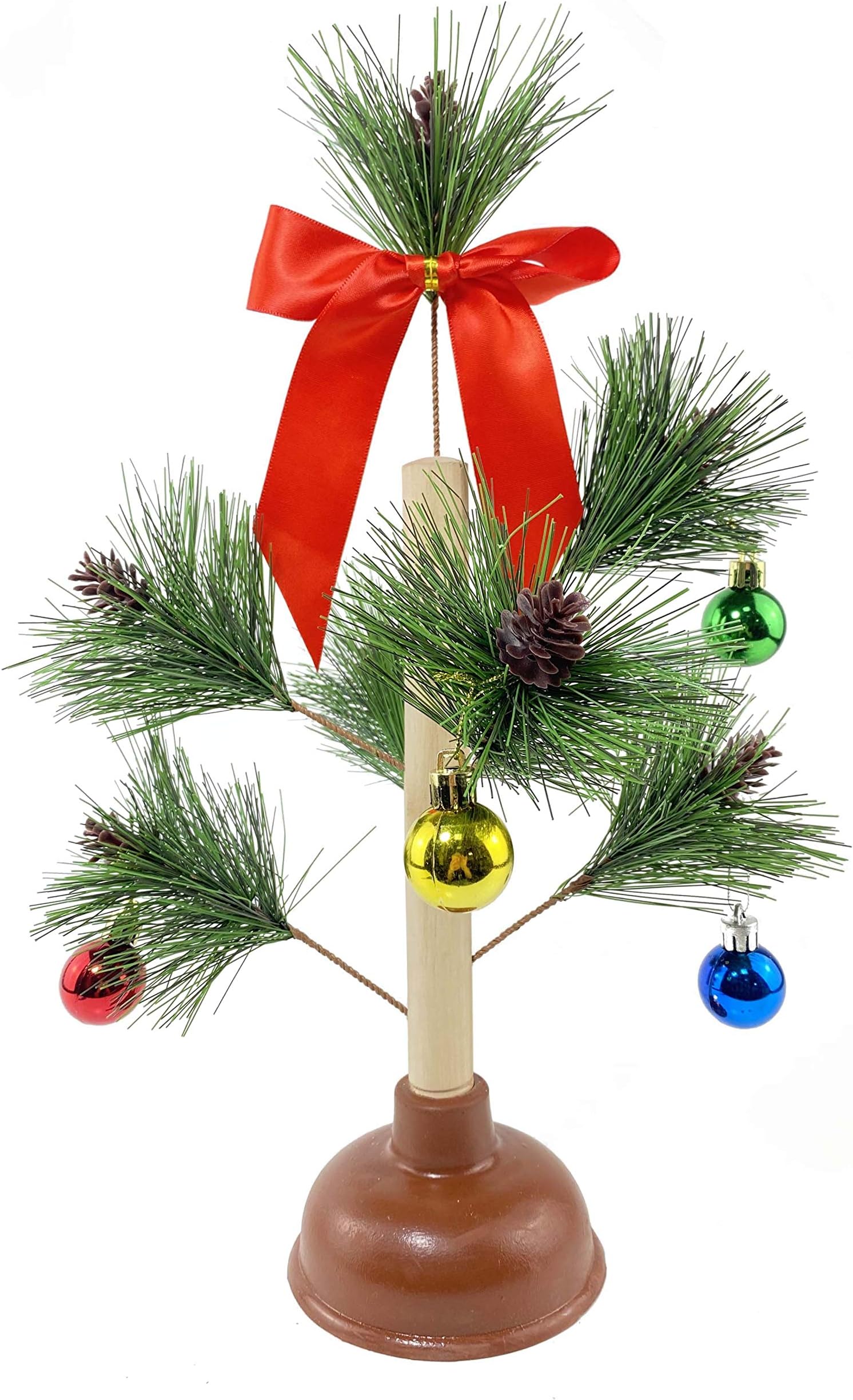 FunisFunChristmas Tree Plunger Funny Gag Gift Hilarious Toilet Humor White Elephant Gift Exchange