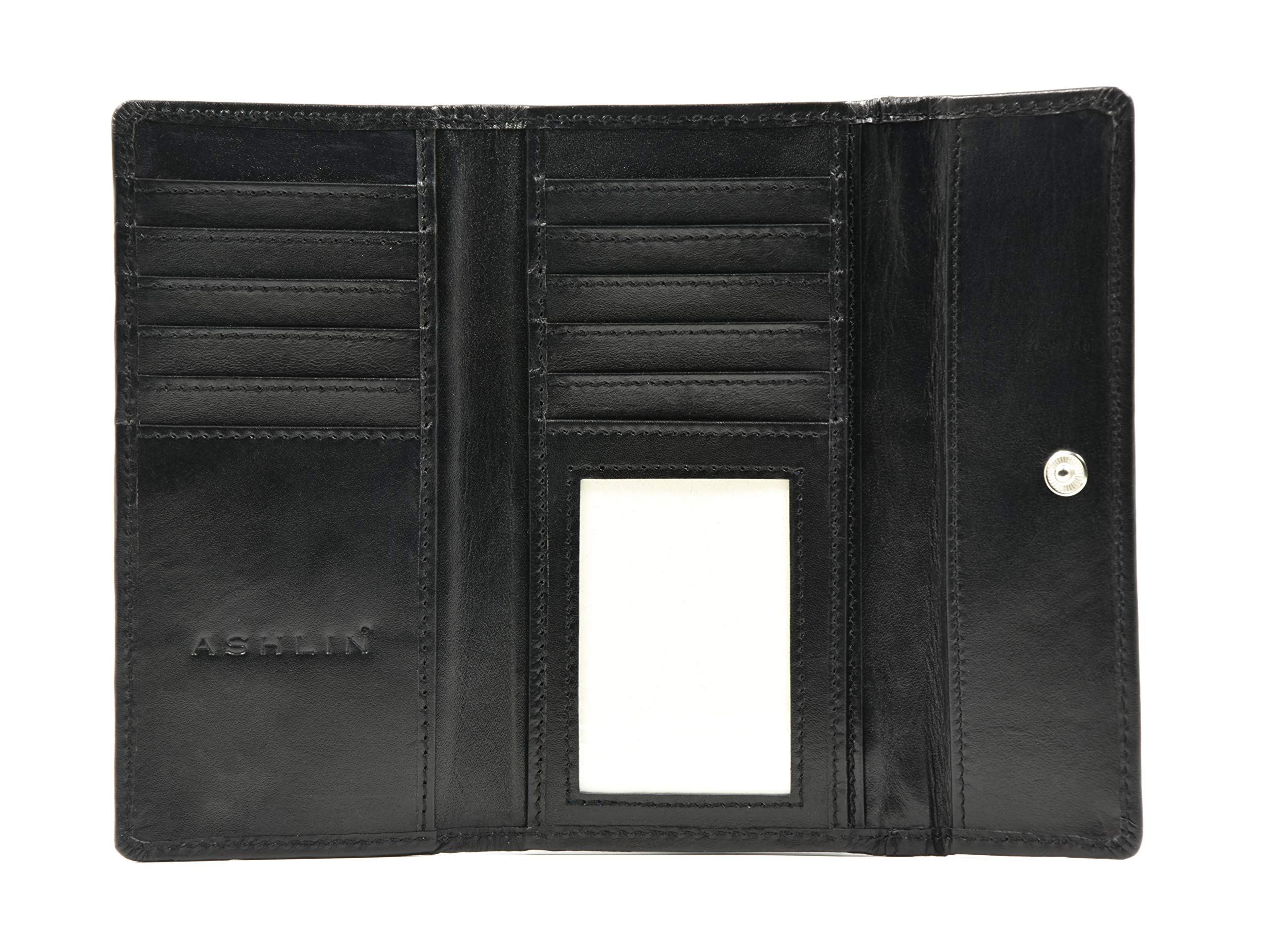 Ashlin Cashmere Lambskin Napa Women's Wallet, Black [L5910-07-01] …