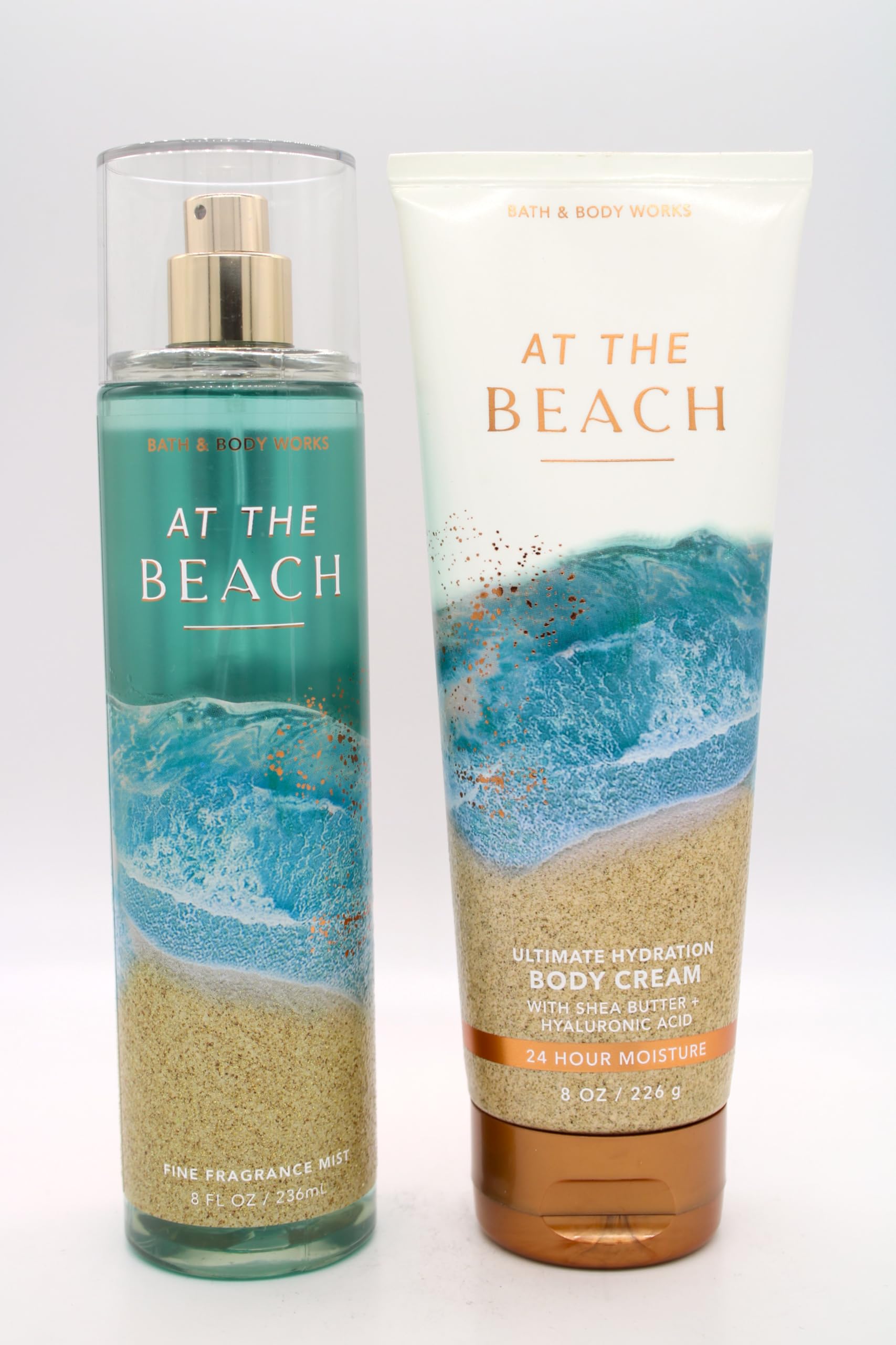At the Beach, Bath and Body, Fragrance Mist and Body Cream Bundle Set