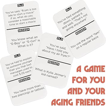 Vango Youre Getting Old A Party Card Game for Aging Millennials - 2 to 6 Players, Ages 14+