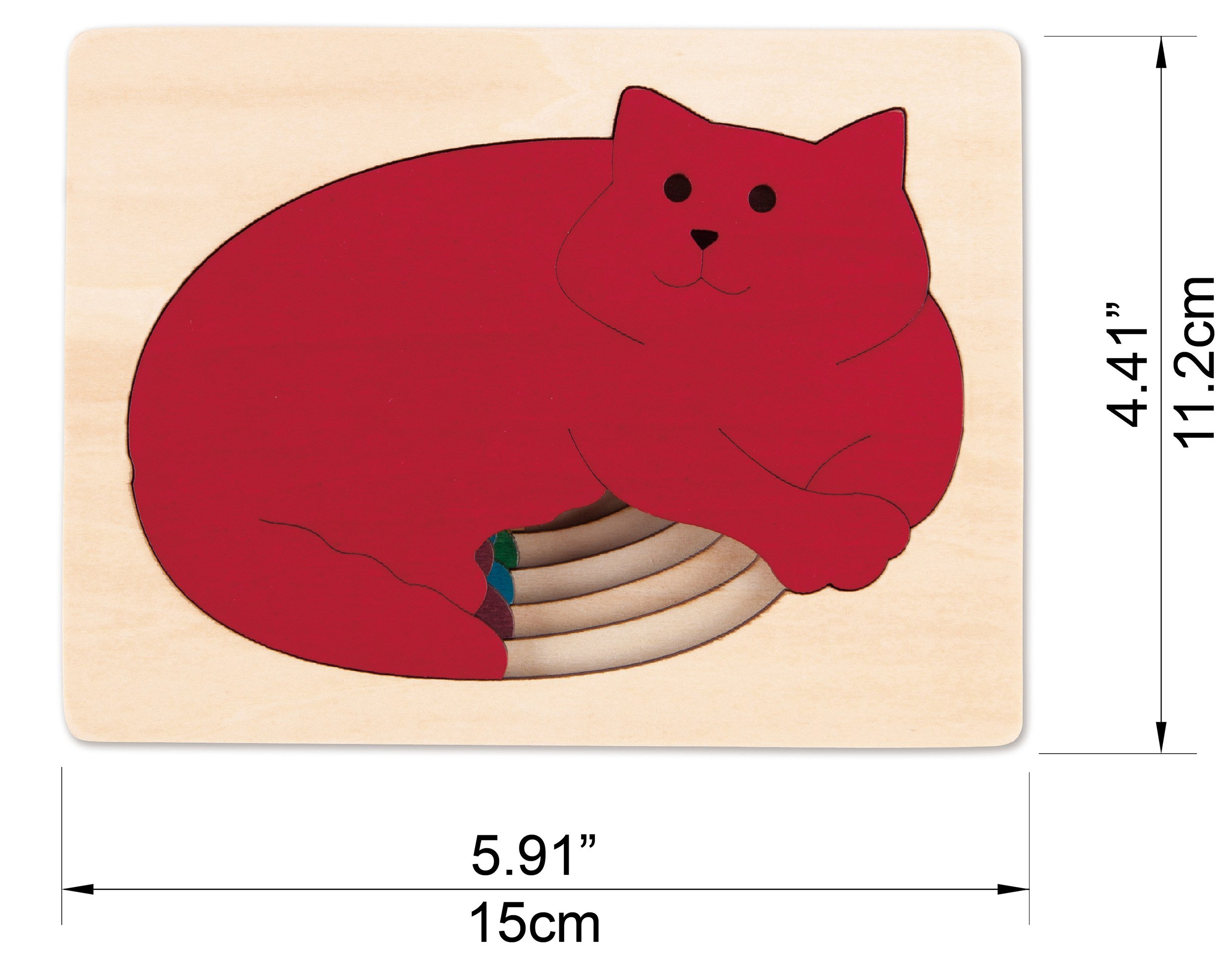 Hape – e6514 George Luck – Puzzle (Cinco Gatos en un – 6 Piezas