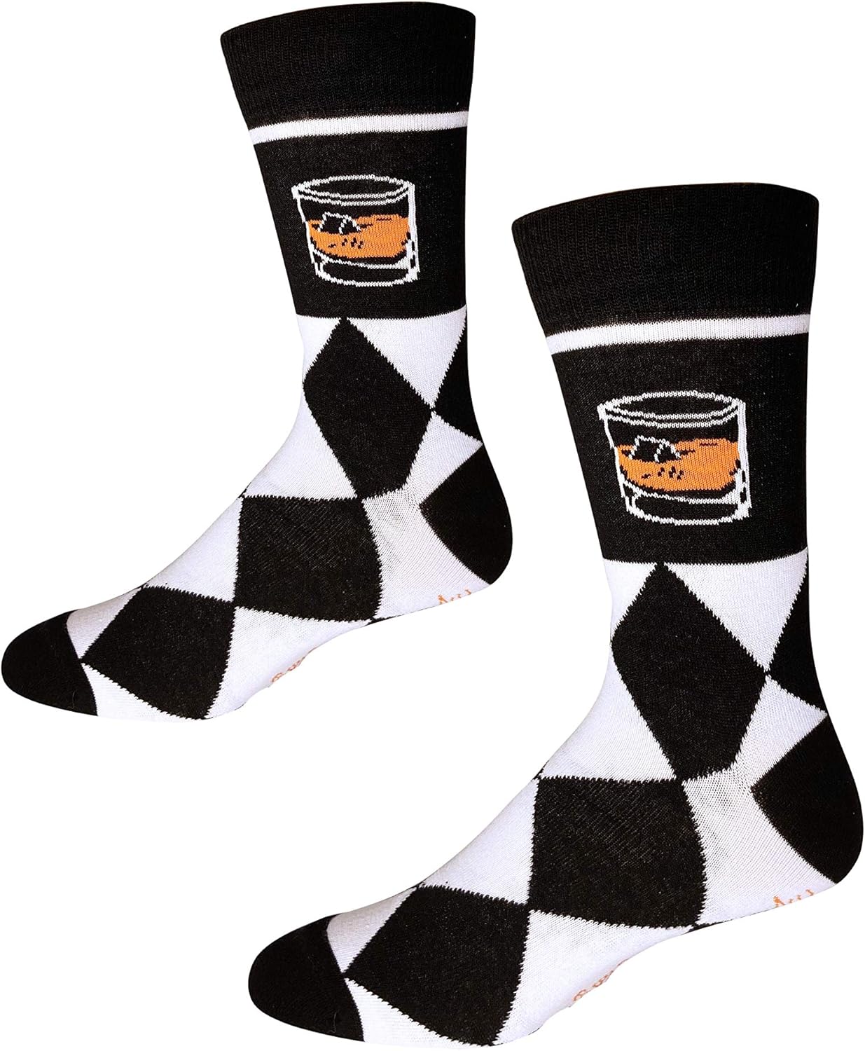 Fancy Bourbon Drinking Men's Socks | Bourbon Gift for Men Funny Novelty Fashion Dress Socks | Unique Gifts for Bourbon Whiskey Lovers | Fun Bourbon Themed Novelty Apparel - Image 2