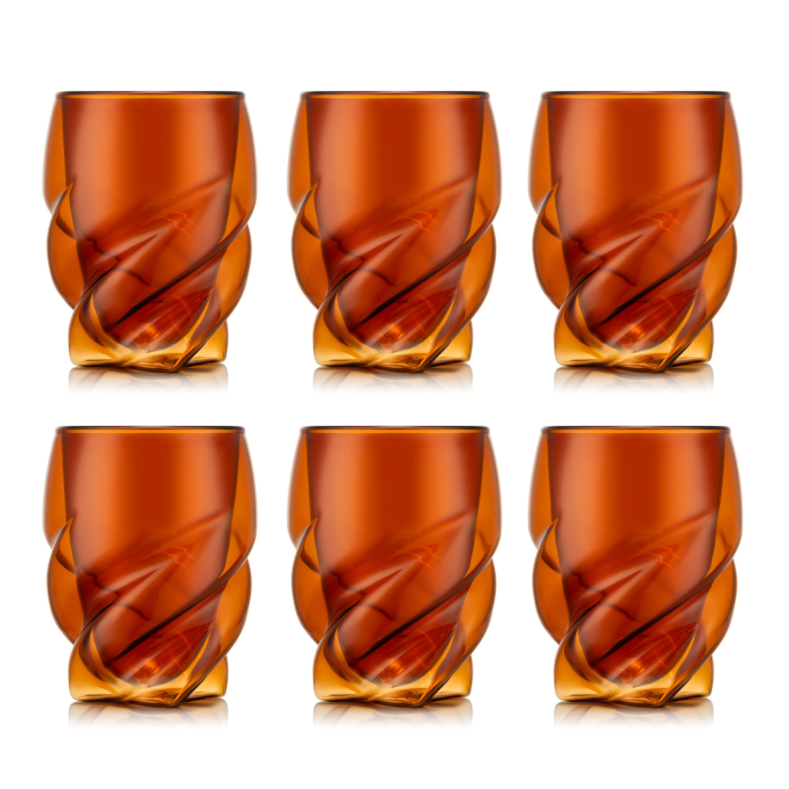 Bodum PAVINA Paris - Juego de 6 vasos de doble pared, color rojo transparente, vasos de 270 ml, aptos para lavavajillas, vidrio de borosilicato soplado por la boca