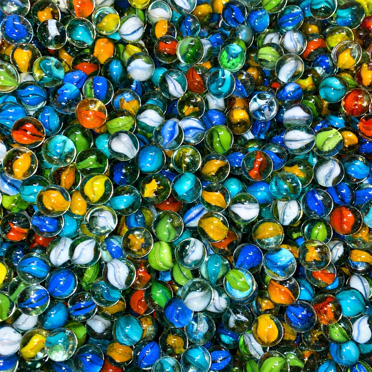 AZE Enterprises Premium Glass Marbles Set (160 Pcs) – Classic Colorful Marble Balls for Kids & Adults | Smooth Shooter Marbles for Games, Aquarium Decor, Crafts, STEM & School ProjectsS-image-44