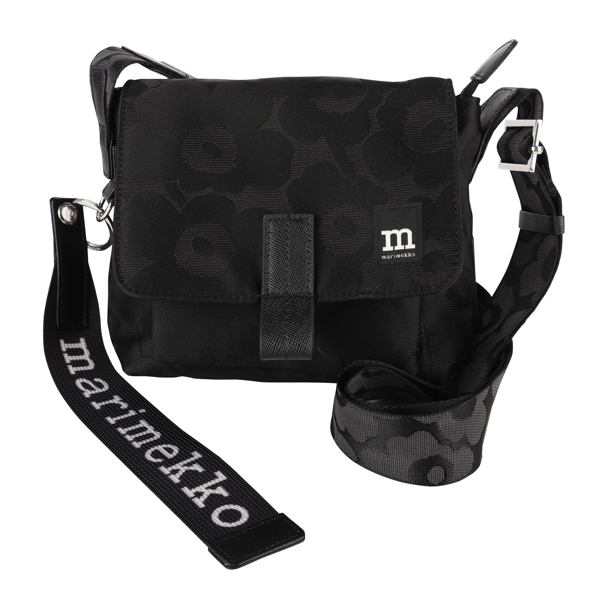 タグ付き♥マリメッコmarimekko ショルダーバッグ ポーチ 黒ブラック 新品タグ付 マリメッコ marimekko ミニショルダーバッグ 深緑 黒
