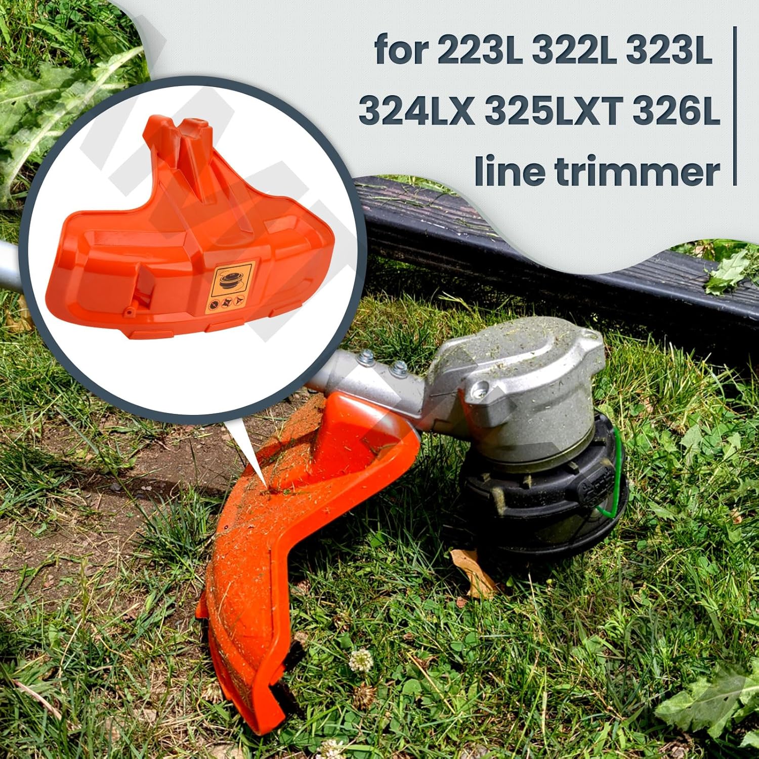 AMTHKNO 588543701 Trimmer Guard Shield Replacement Compatible with Husqvarna Line Trimmers/Mowers 322L 223L 223R 322C 325RX 326C 326CX 525RS 525RX, Replaces 503977101 5039771-01
