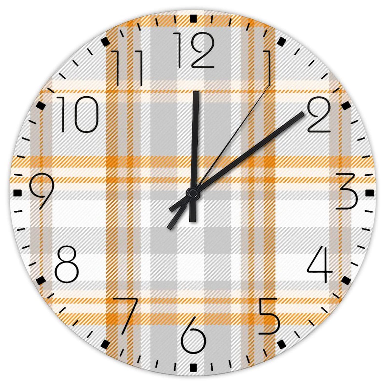 Horloge murale sans tic-tac grand format en bois pour chambre à coucher familiale