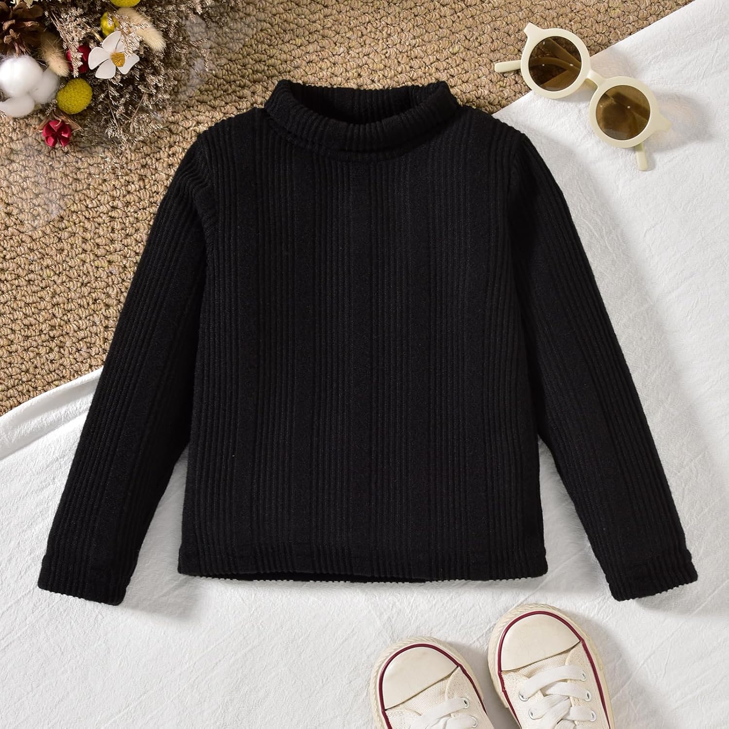 HINTINA Toddler Girl Corduroy Jumpsuit Overall Long Casual Loose Bib Pants 2 Pieces Outfits - Image 5