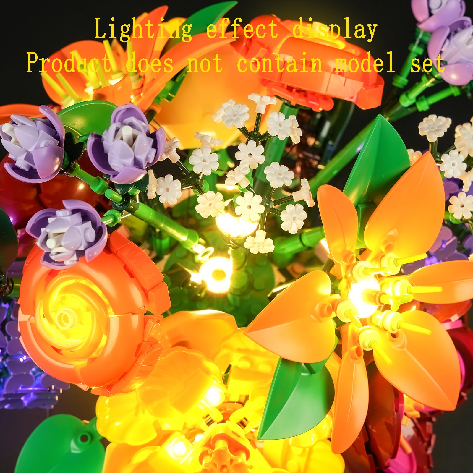 GEAMENT Oświetlenie LED Kompatybilne z LEGO Kwiatowa kompozycja Botanical 10345 Model do Składania Klocków (Zestaw Modeli Niezawarty)