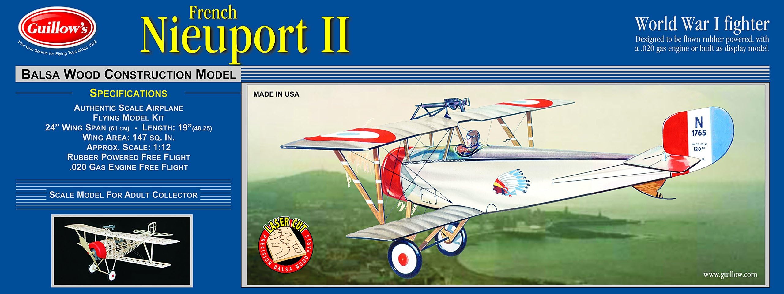 Nieuport II Laser Cut Model Kit