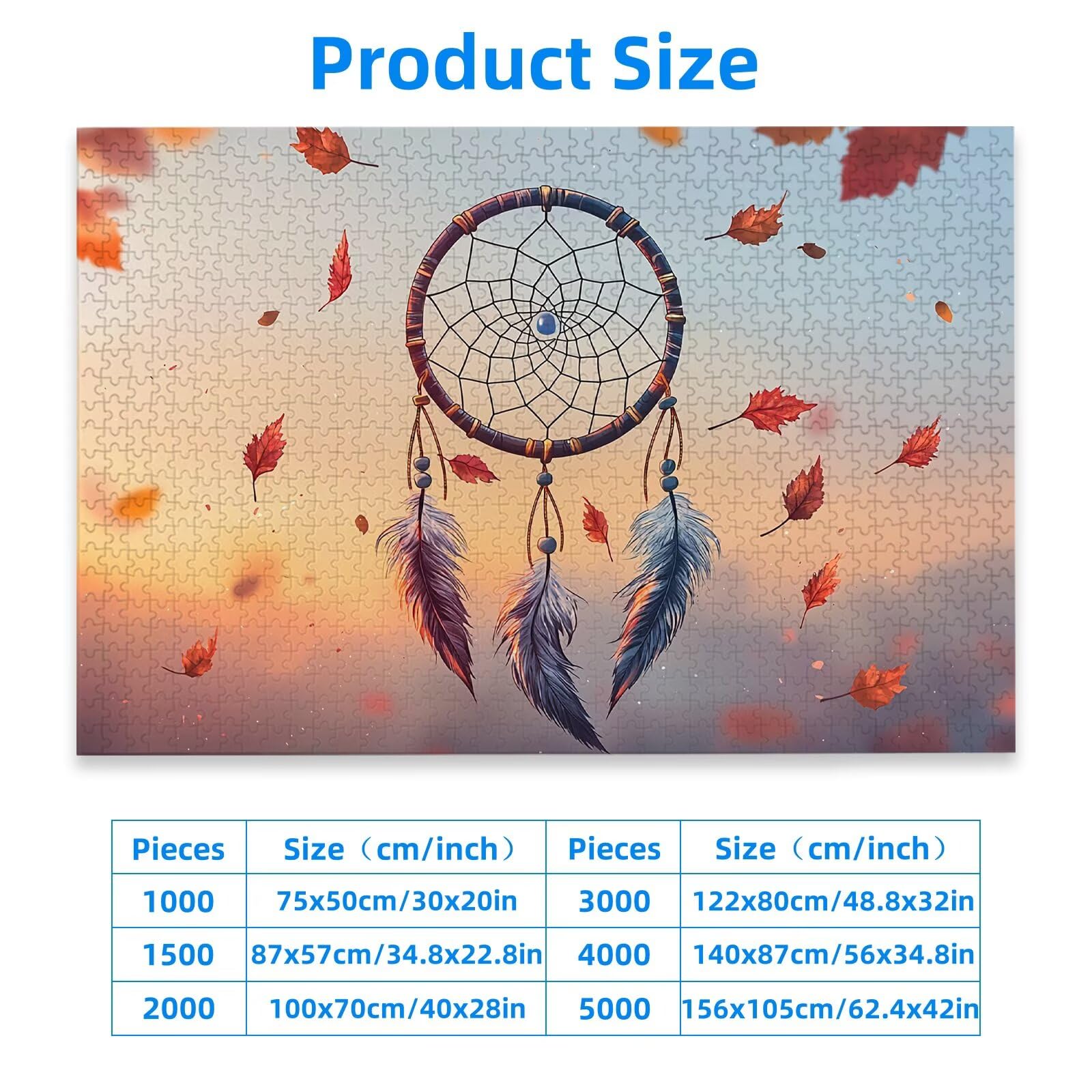 Puzzle 1000 elementów, 1000 elementów, dla dorosłych, drewniane puzzle dla dorosłych, z ekskluzywnym pudełkiem do pakowania, klasyczne puzzle, łapacz snów dla całej rodziny, duże puzzle na prezenty