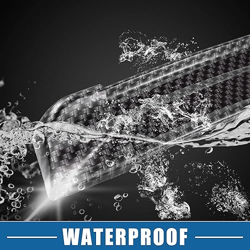 Miniatura 5 de Alerón universal para auto con luz de freno LED roja de 47.2 pulgadas1.2m Kit de labio para maletero, tira de luz trasera para auto, alerón de cola,