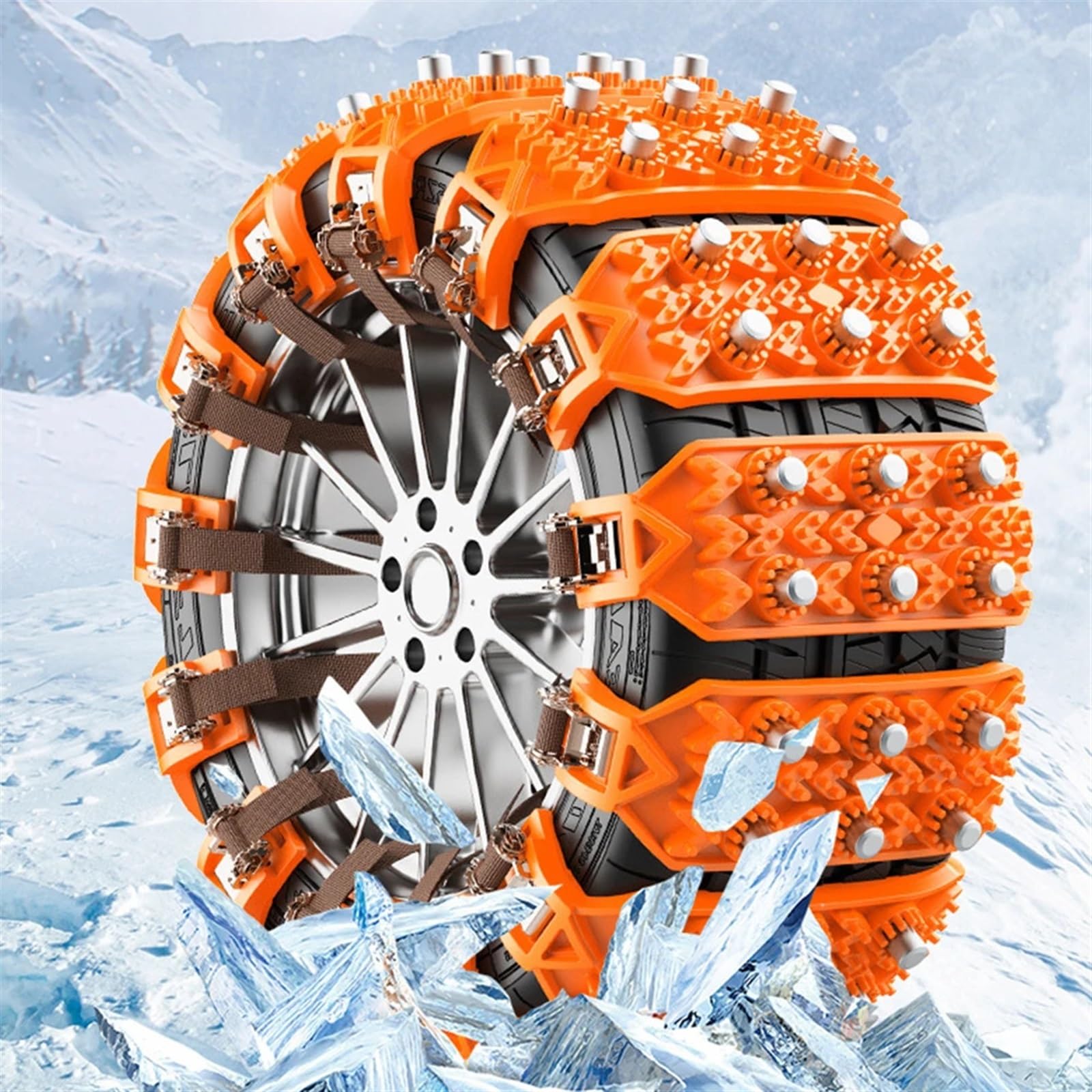 2/4/6 sztuk antypoślizgowe łańcuchy śniegowe antypoślizgowe zimowe opony samochodowe koła łańcuchy Off-Road łańcuch śniegowy do opon zimowe łańcuchy do opon zimowych na świeżym powietrzu (Size : 2Pcs