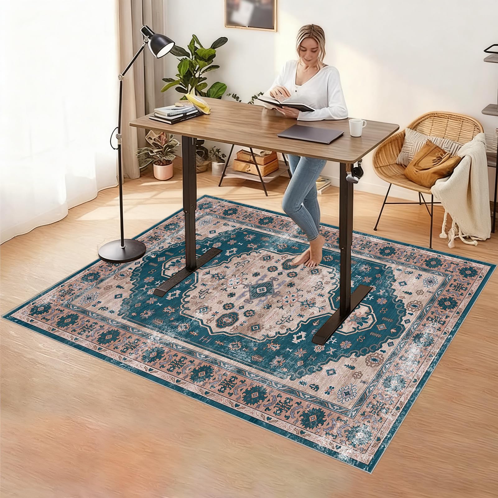 Heavy Duty Office Chair Mats for Carpeted and Hardwood Floor, Desk Chair Mat for wooden Floors Carpet Protector Chair Mat for Home and Office, Floor Mat for Office Chair Anti-skidding 70 x 110 cm